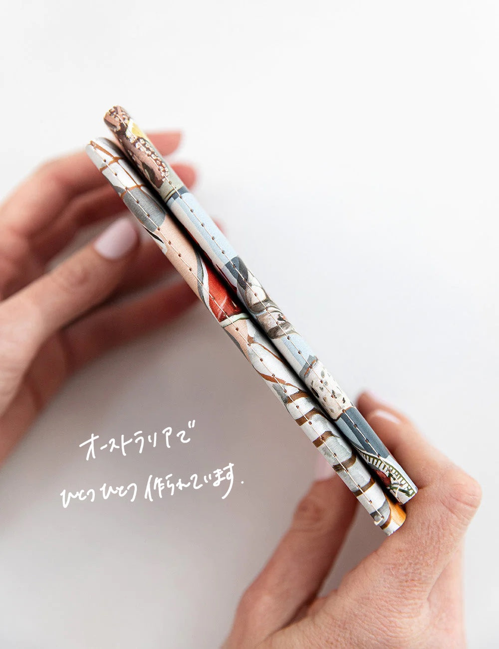 A6ノートの2冊セット | 夏のおしゃれなイラスト入り | 罫線 & 白紙ノート