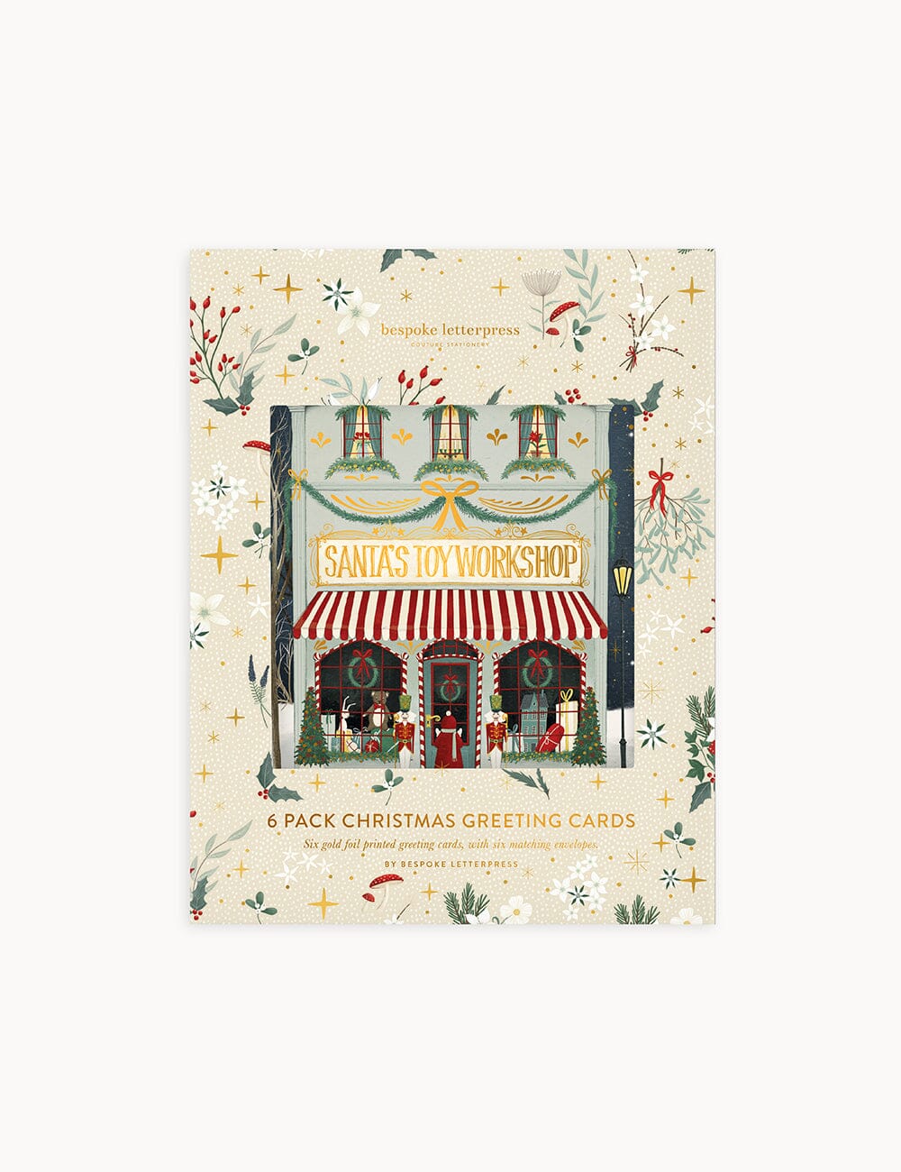 6種類のクリスマスカードと封筒セット