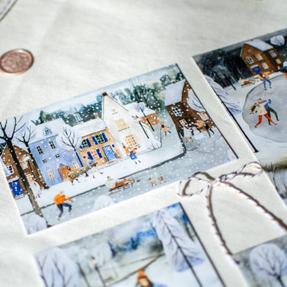 ポストカード4枚セット | クリスマスカード | A Walk in the Snow