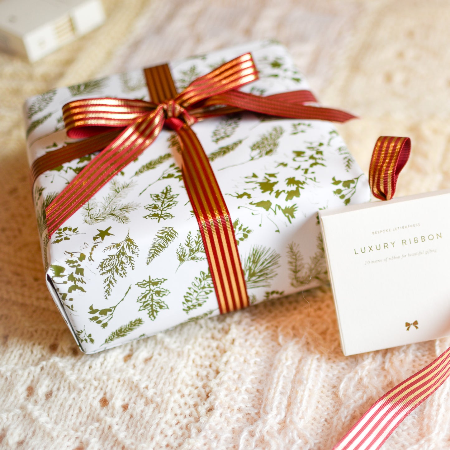 ラッピングペーパー | クリスマス包装紙 | クリスマスボタニカル