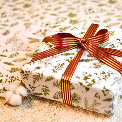 ラッピングペーパー | クリスマス包装紙 | クリスマスボタニカル