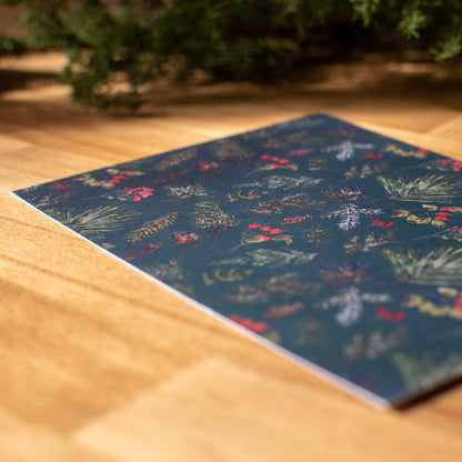 ポストカード | クリスマスカード | ヒイラギ