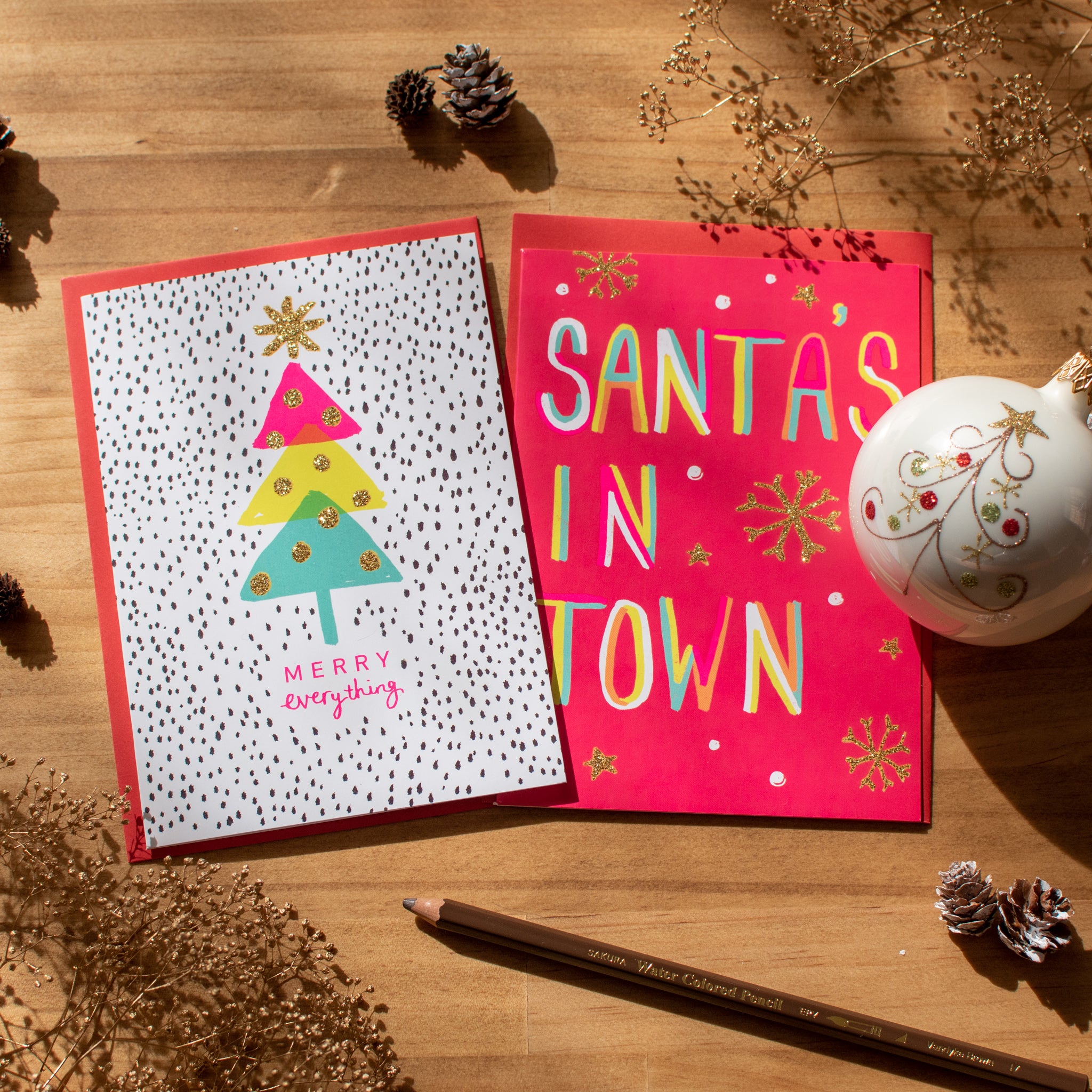 クリスマスカード2枚セット - クリスマス