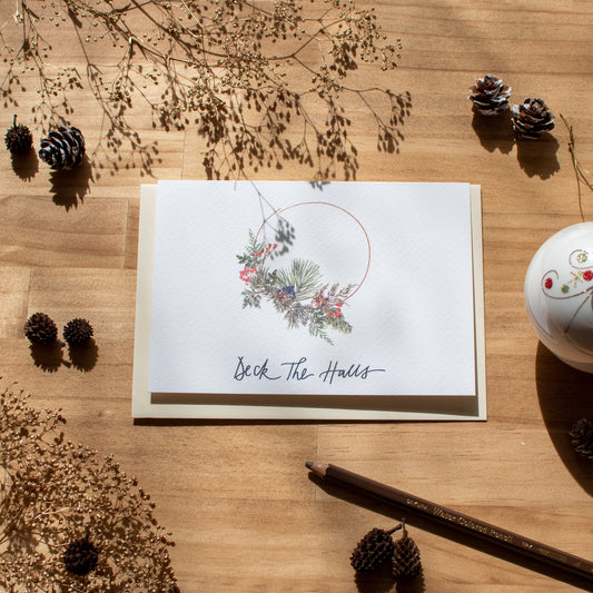 メッセージカード　ヒイラギ飾ろう